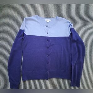 New York & company cardigan bicolor blue size M